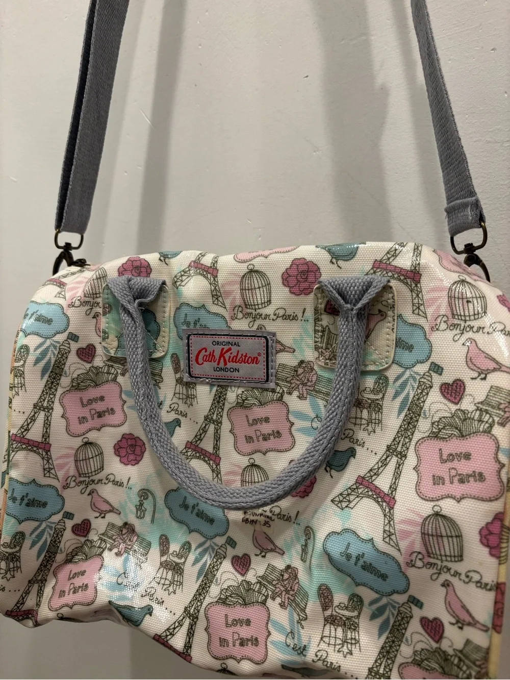 Cath Kidston Paris Print Blue Multi Crossbody Tote